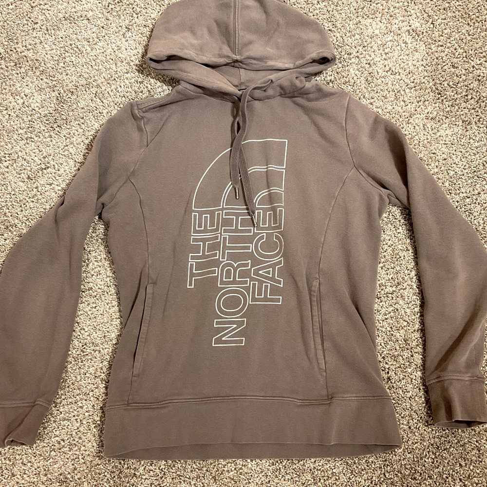 The North Face hoodie sweatshirt, gray, women’s size Small, EUC